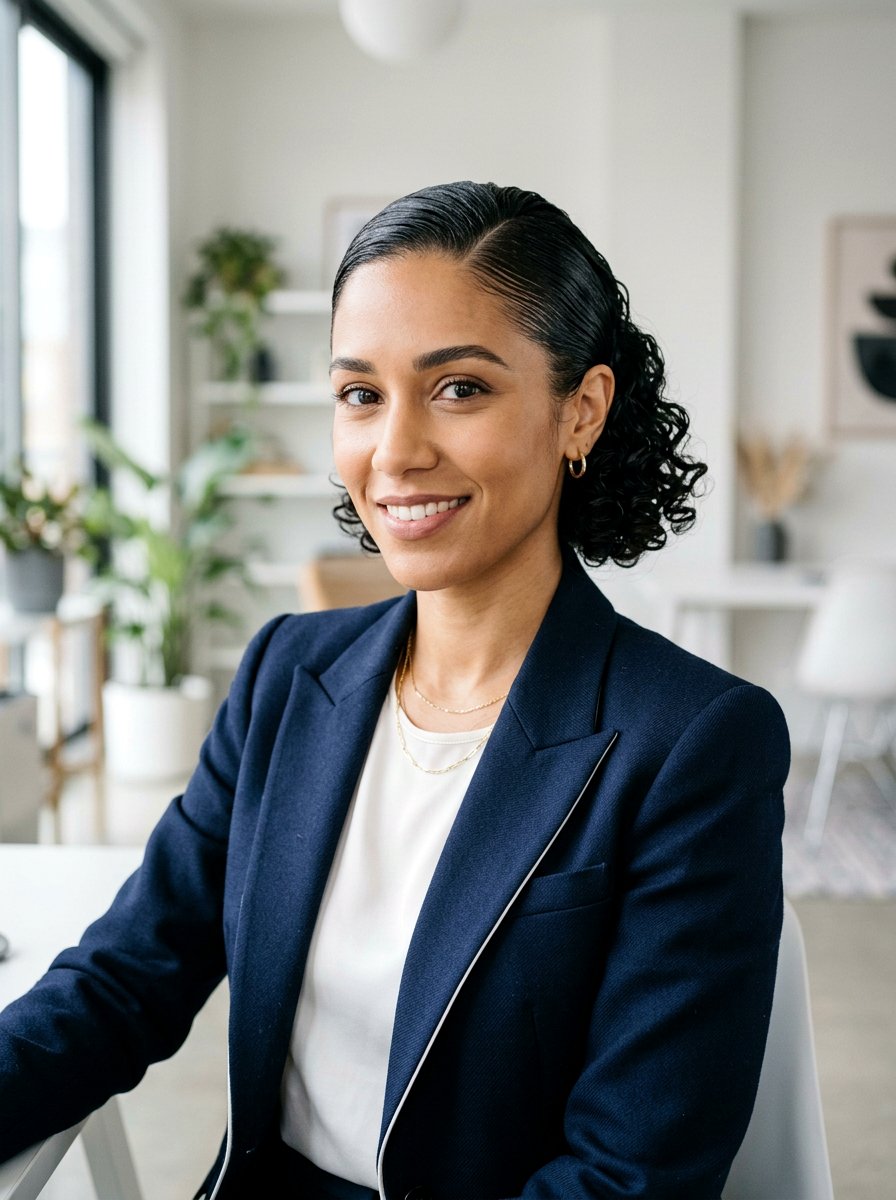 Slicked Back Curly Bob - 20 easy hairstyle for curly bob women - 20 easy hairstyle for curly bob women