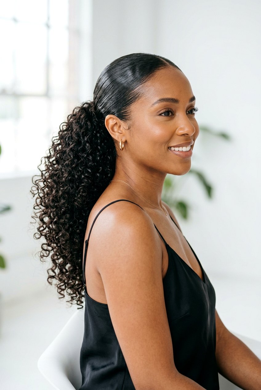 Slicked Back Curly Hair - 20 editorial slicked back hairstyle - 20 editorial slicked back hairstyle