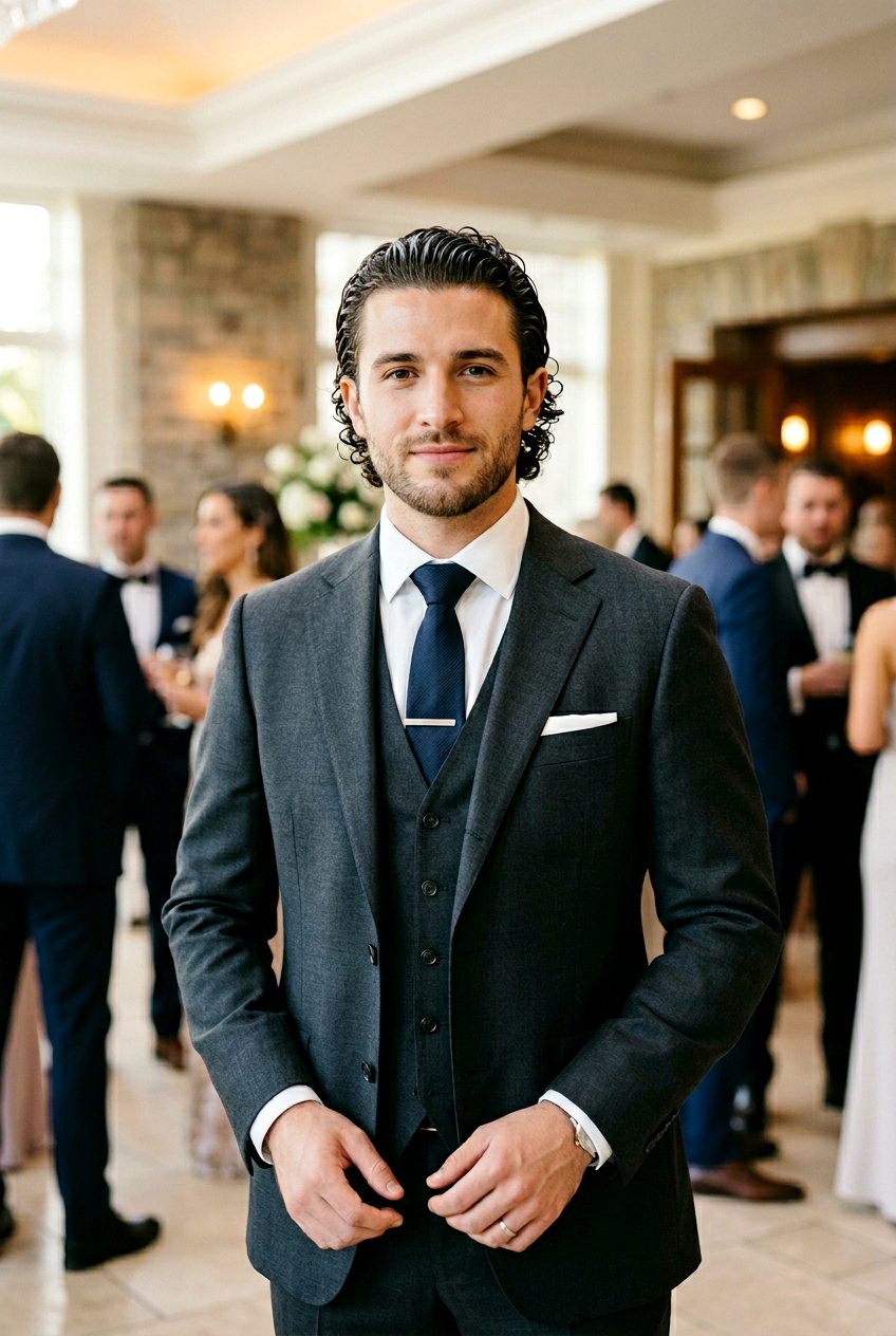 Slicked Back Curly Hair - 20 men haircut ideas for curly hair - 20 men haircut ideas for curly hair