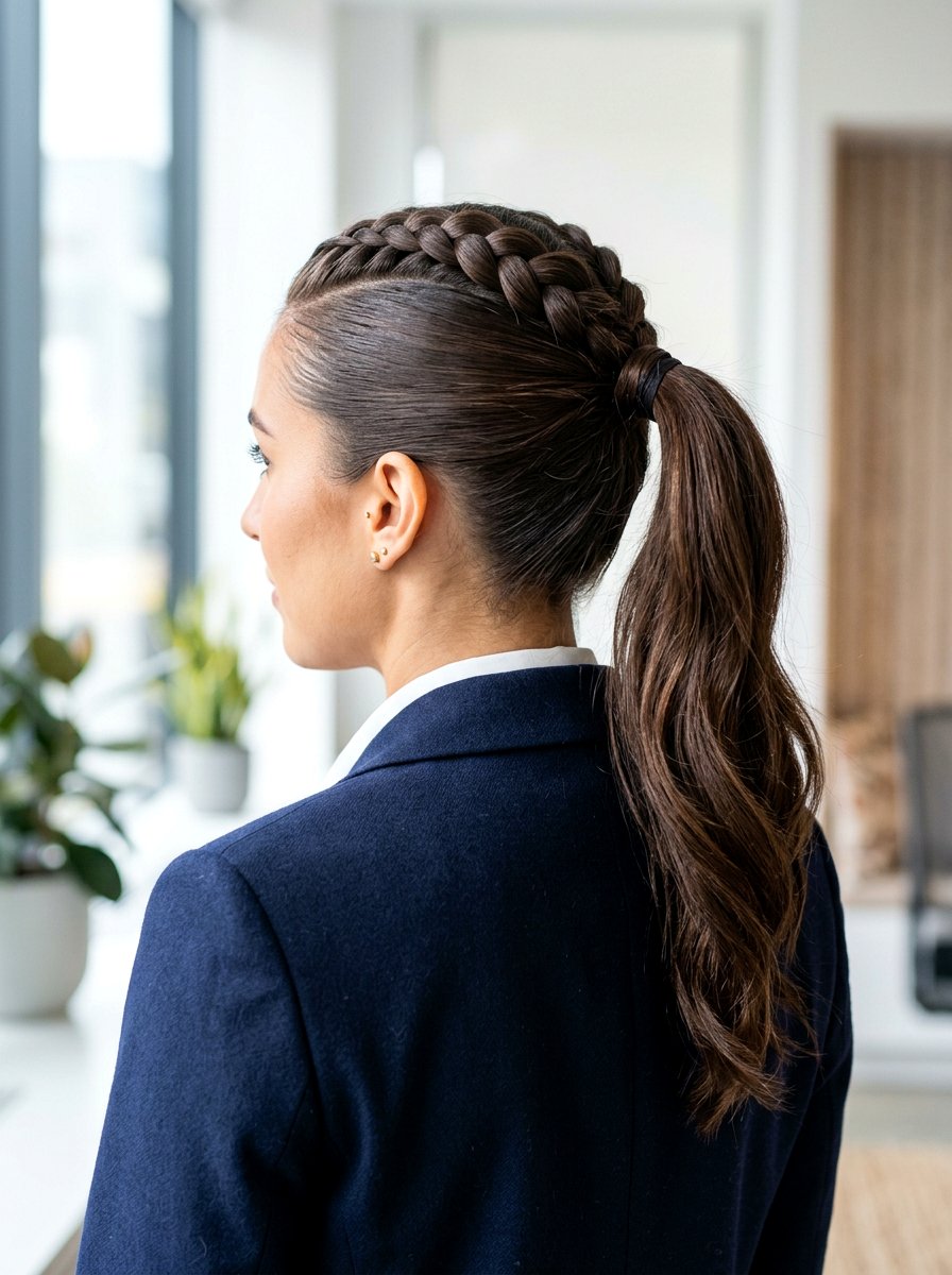 Slicked Back Dutch Braid Ponytail - 20 slicked back braid ponytail - 20 slicked back braid ponytail