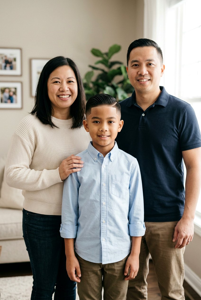 Slicked Back Fade For Boys - 20 family photo hairstyles - 20 family photo hairstyles