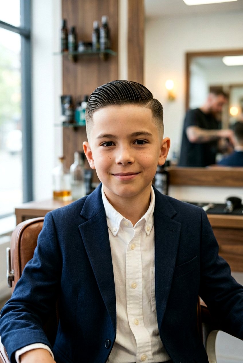 Slicked Back Fade - 20 boys haircut for thin fine hair - 20 boys haircut for thin fine hair