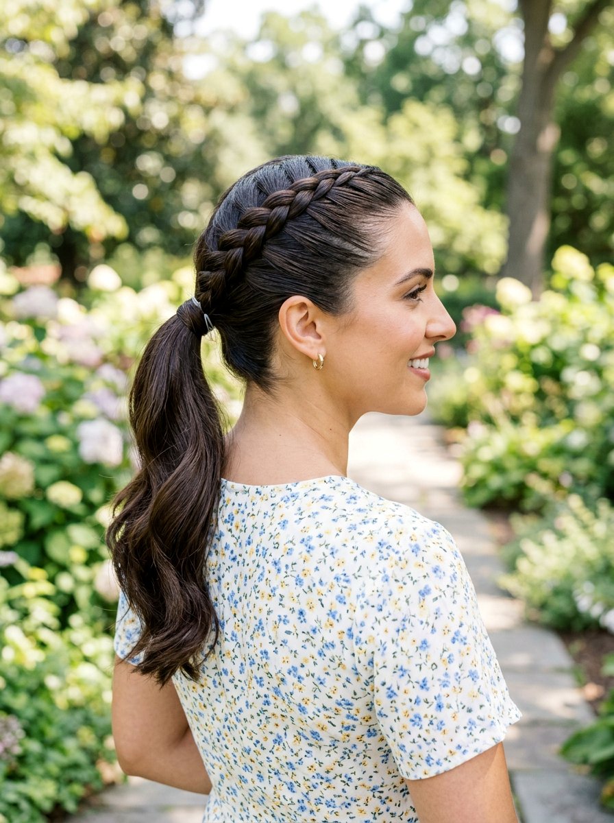 Slicked Back French Braid Ponytail - 20 slicked back braid ponytail - 20 slicked back braid ponytail