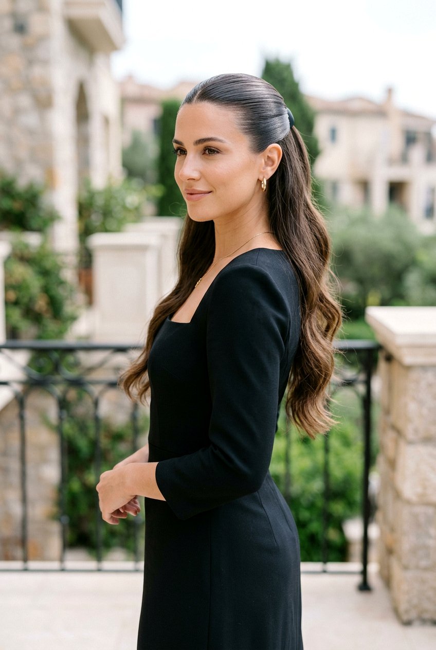 Slicked Back Half Up Hair - 20 editorial slicked back hairstyle - 20 editorial slicked back hairstyle