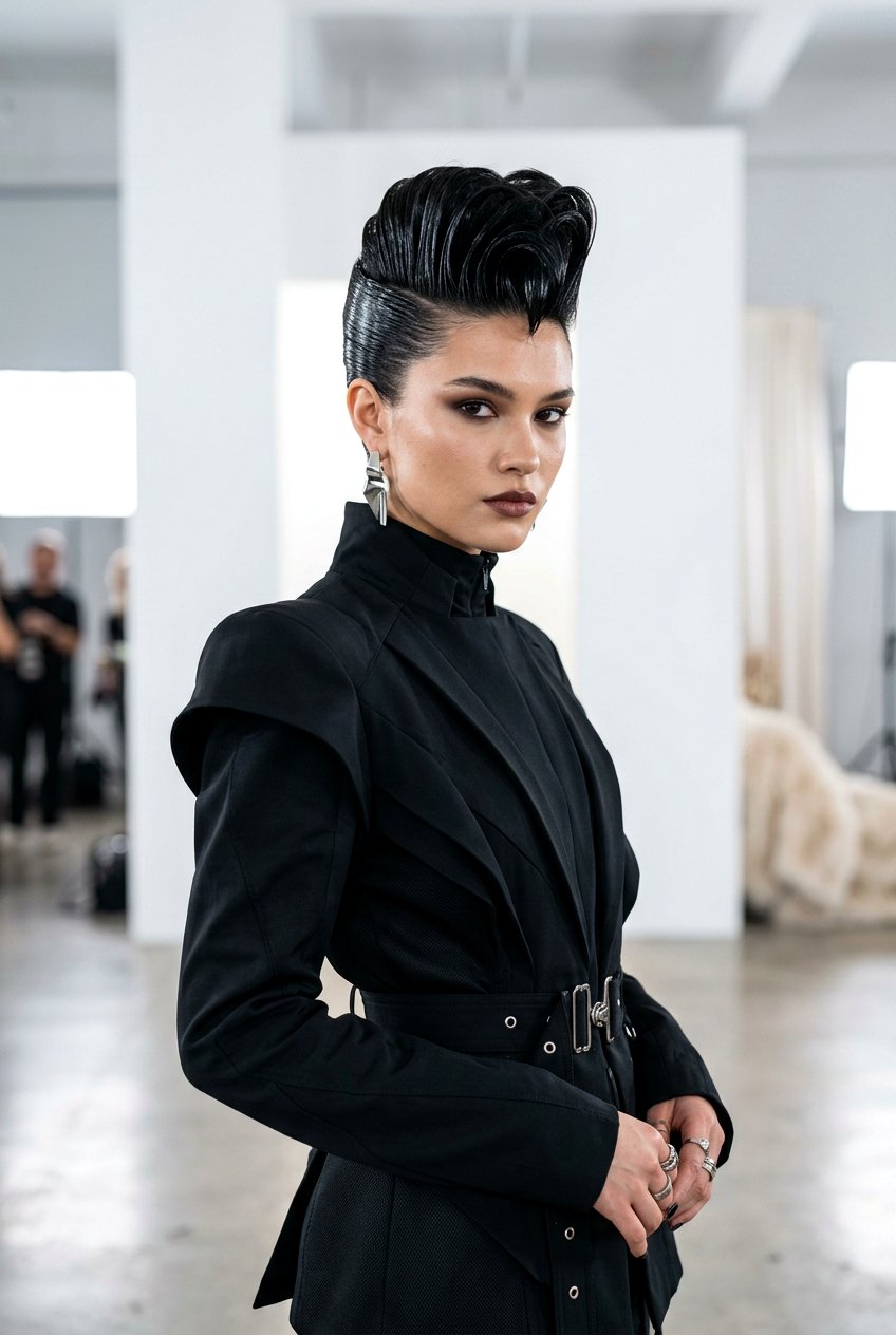 Slicked Back High Fashion Hair - 20 editorial slicked back hairstyle - 20 editorial slicked back hairstyle