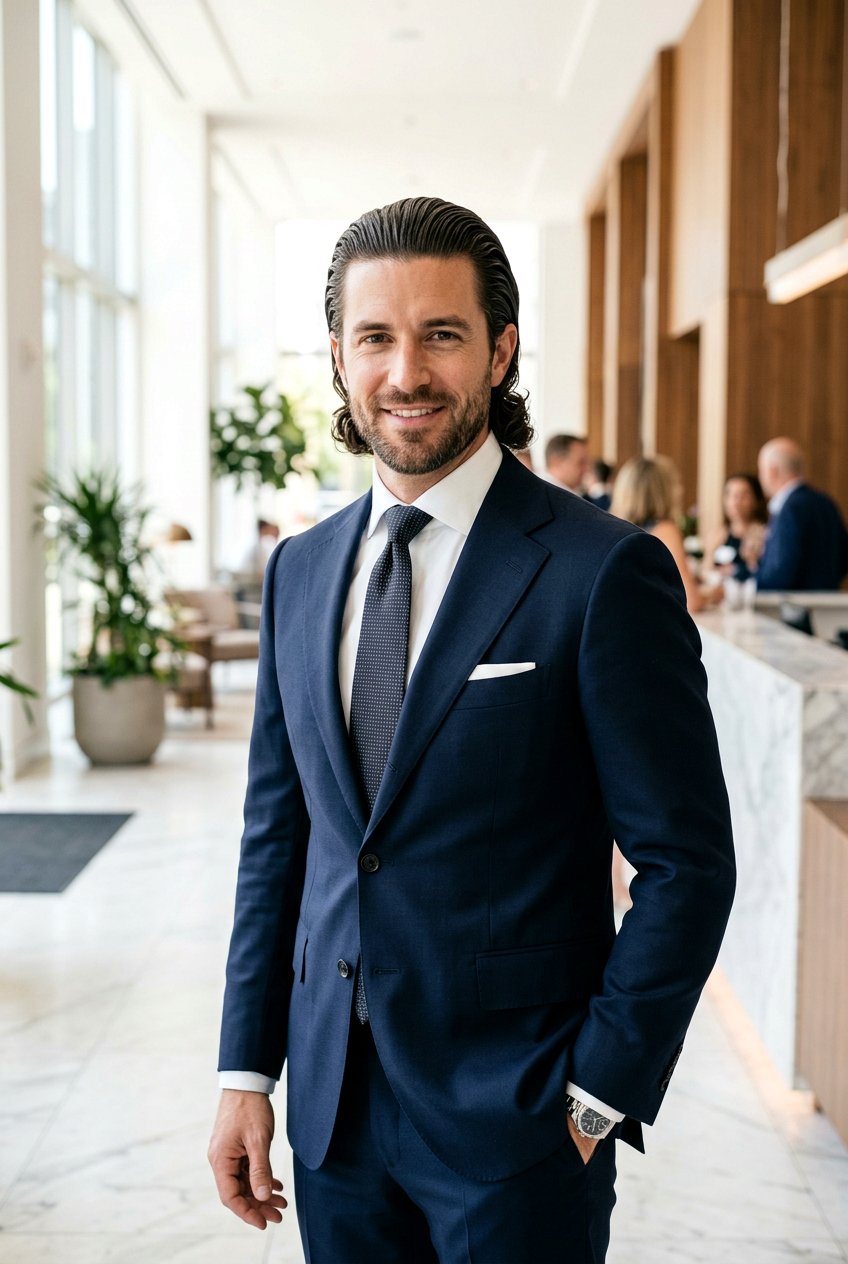 Slicked Back Long Waves Men - 20 men shoulder length waves haircut - 20 men shoulder length waves haircut