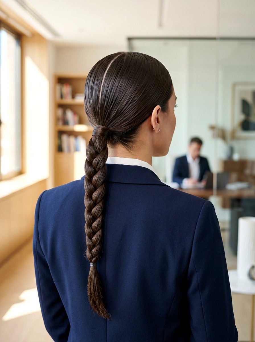 20 Ultra-Sleek Slicked Back Braid Ponytail Looks to Try Now