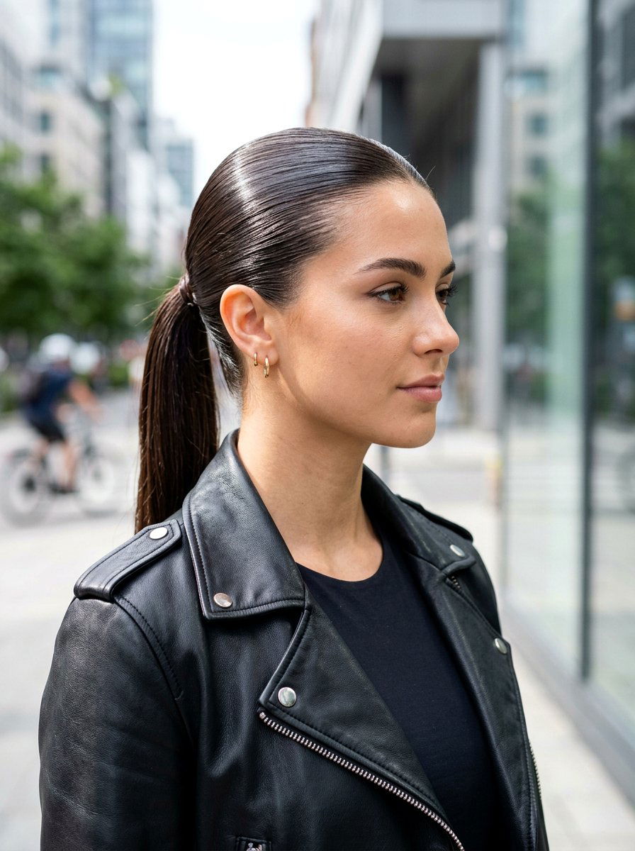 Slicked Back Ponytail - 20 glamorous ponytail hairstyle ideas - 20 glamorous ponytail hairstyle ideas