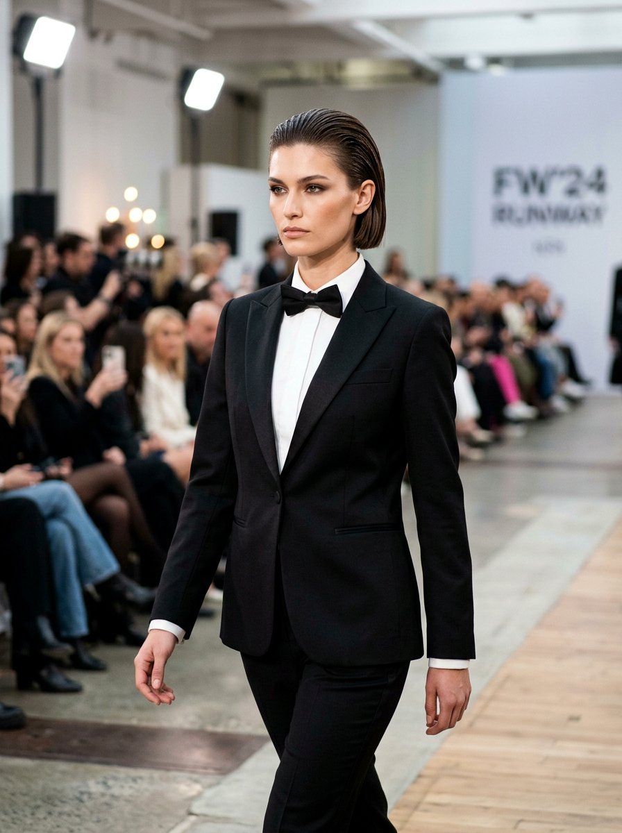 Slicked Back Runway Bob - 20 runway bob hairstyle women - 20 runway bob hairstyle women