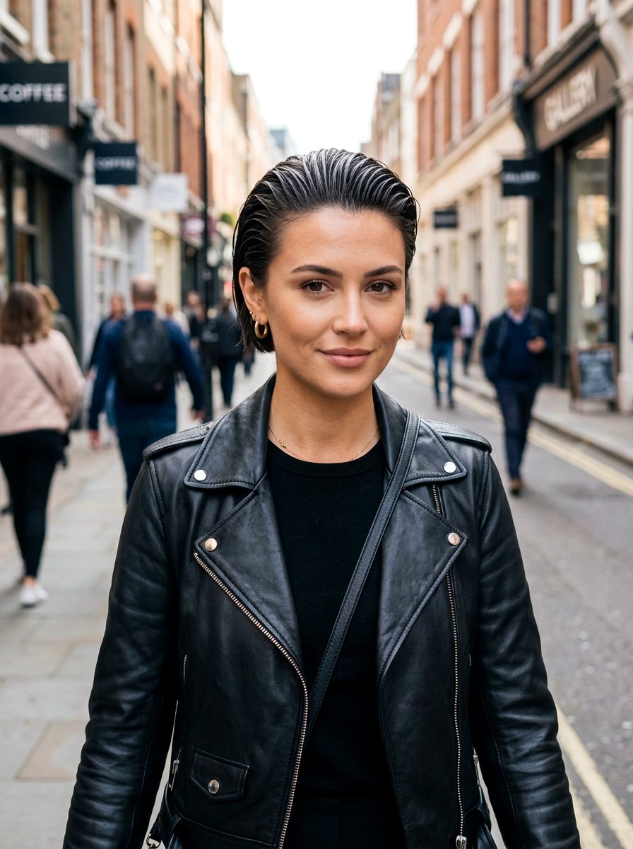 Slicked Back Short Bob - 20 interview hairstyle for short bob - 20 interview hairstyle for short bob