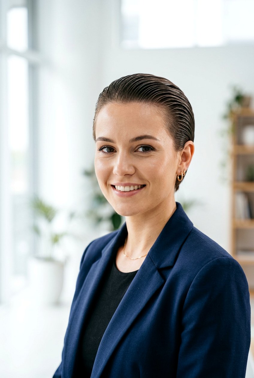 Slicked Back Short Hair - 20 easy short hairstyles for busy women - 20 easy short hairstyles for busy women