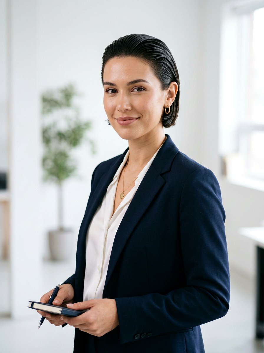 Slicked Back Short Hair - 20 quick office hairstyle for short hair - 20 quick office hairstyle for short hair