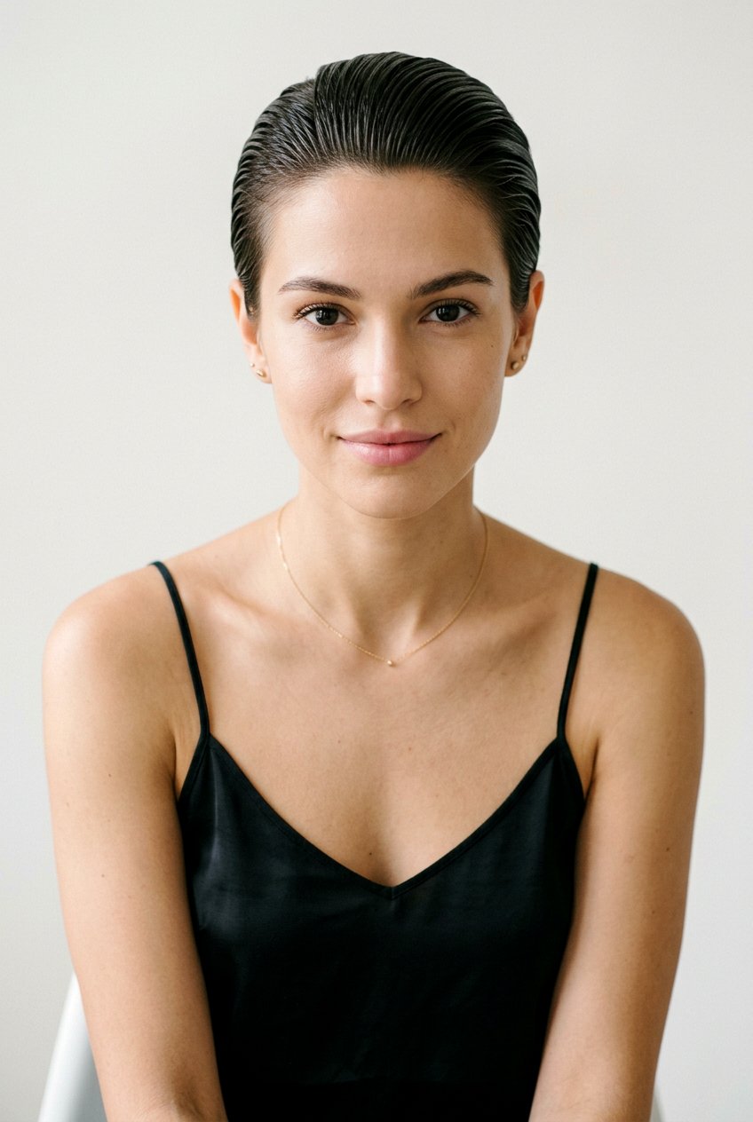 Slicked Back Short Hair For Evening - 20 summer hairstyles for short hair - 20 summer hairstyles for short hair