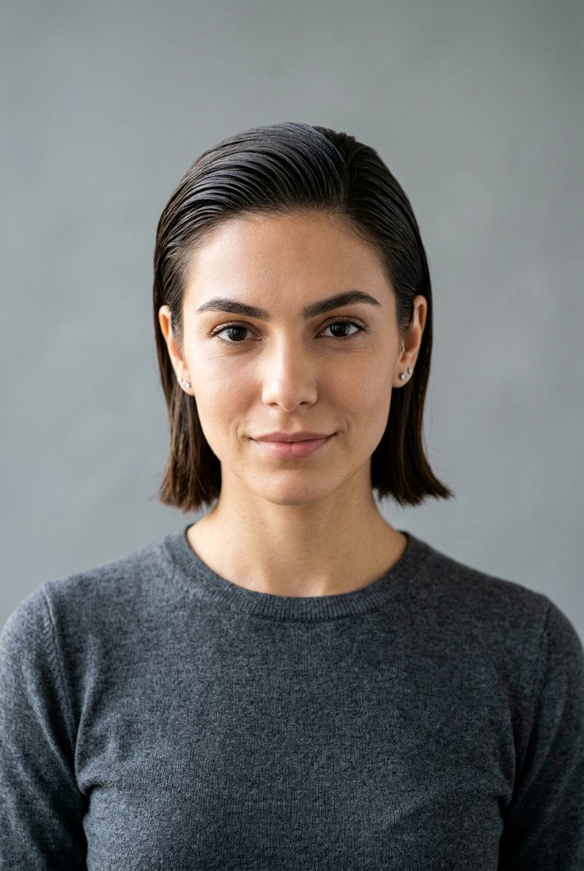 Slicked Back Short Hair - 20 clean hair day hairstyles - 20 clean hair day hairstyles