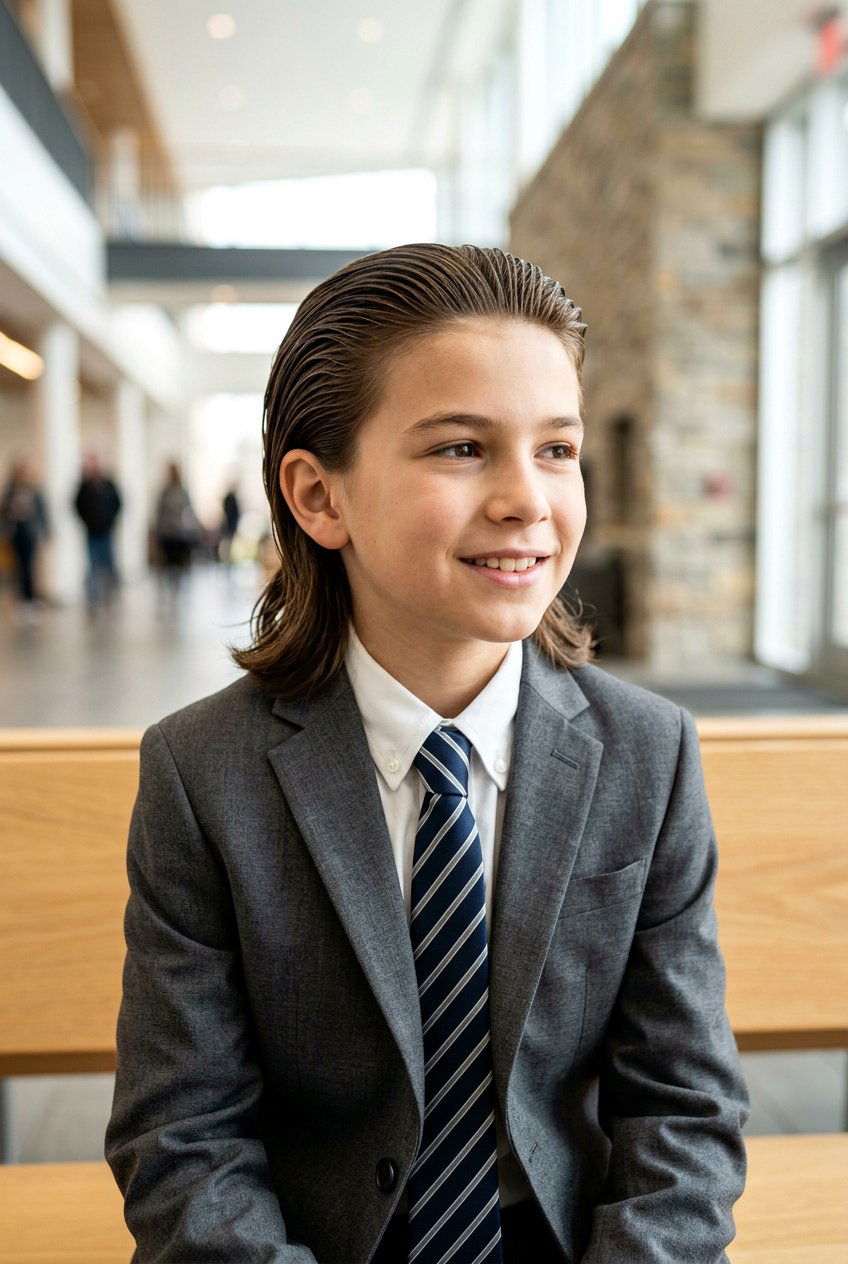 Slicked Back Shoulder Length - 20 shoulder length haircut for boys - 20 shoulder length haircut for boys