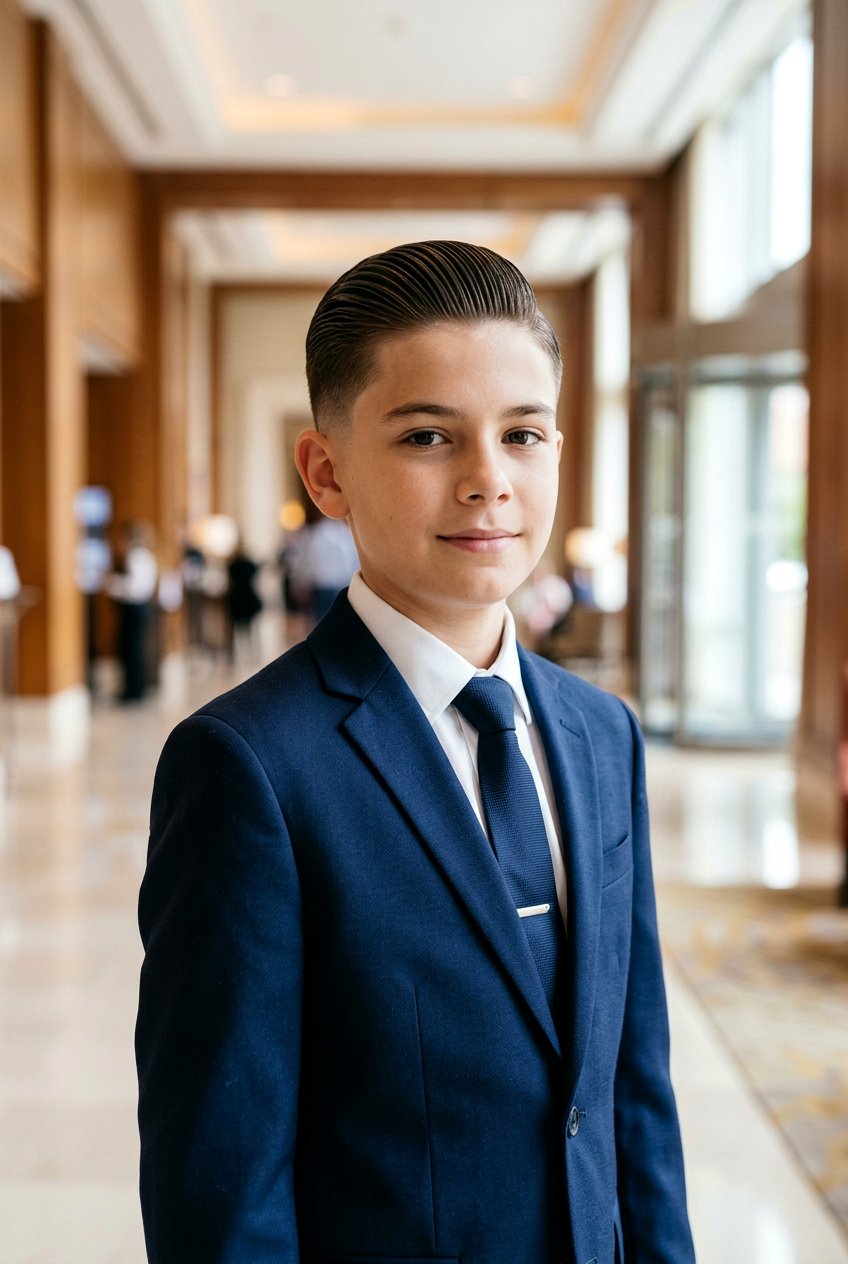 Slicked Back Taper - 20 neat boys haircut for graduation - 20 neat boys haircut for graduation