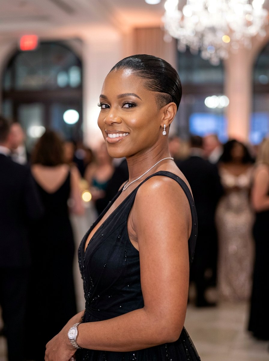 Slicked Back Tapered Natural Haircut - 20 tapered natural haircut for women - 20 tapered natural haircut for women