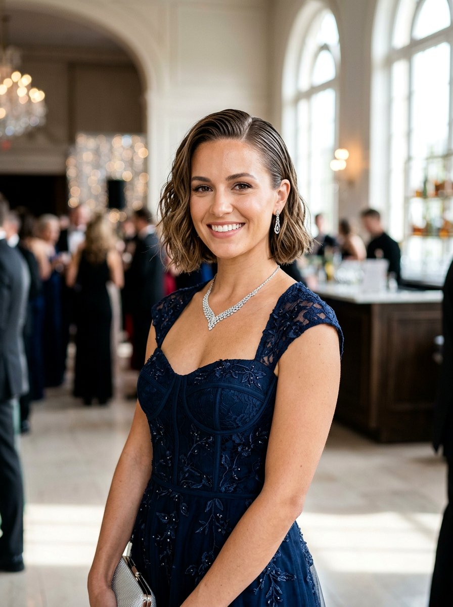 Slicked Back Textured Bob - 20 textured short bob for thick hair women - 20 textured short bob for thick hair women