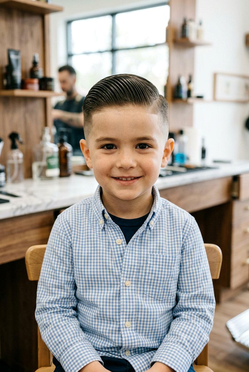 20 Stylish Little Boy Long Top Short Sides Haircut Ideas