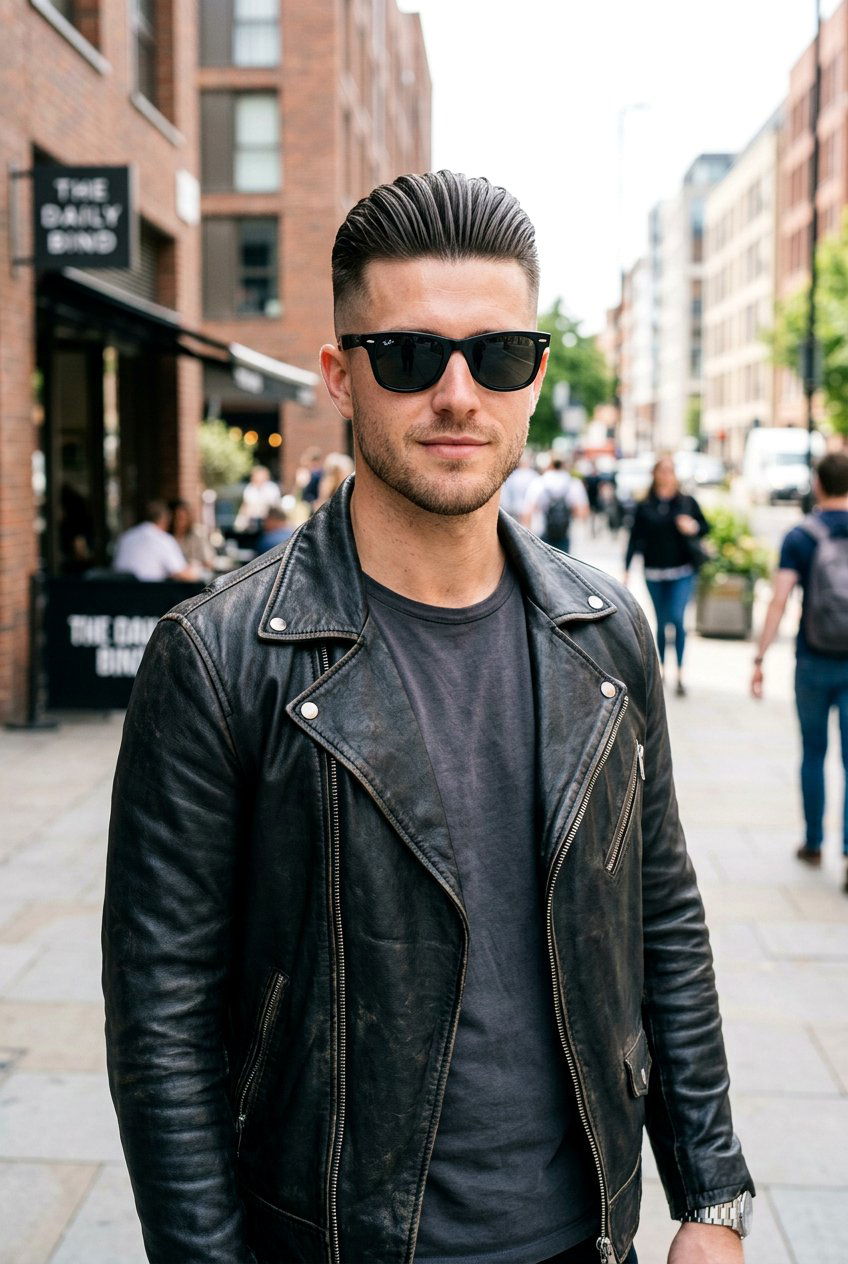 Slicked Back Undercut - 20 men haircut with glasses mature style - 20 men haircut with glasses mature style