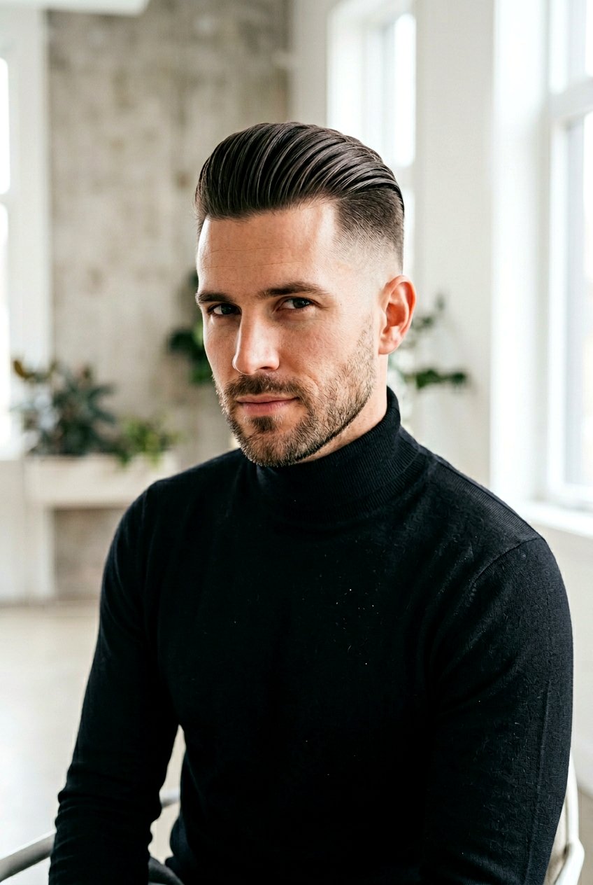 Slicked Back Undercut - 20 mens haircut for fine straight hair - 20 men’s haircut for fine straight hair