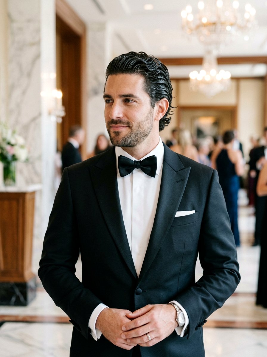 Slicked Back Wavy Hair - 20 shoulder length wavy haircut men - 20 shoulder length wavy haircut men