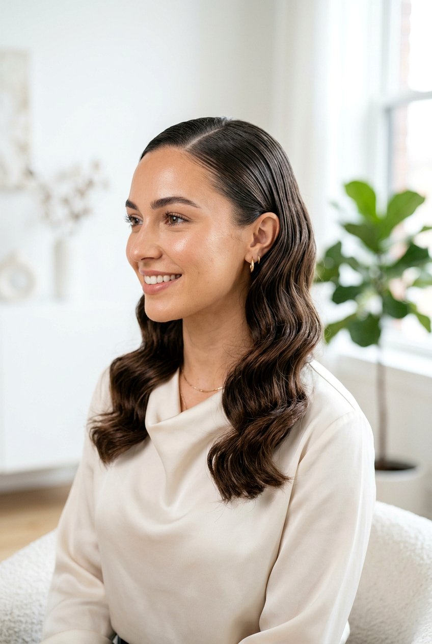 Slicked Back Wavy Hair - 20 editorial slicked back hairstyle - 20 editorial slicked back hairstyle