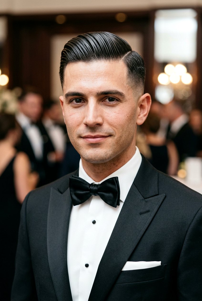 Slicked Side Part - 20 mens haircut for oval face - 20 men’s haircut for oval face