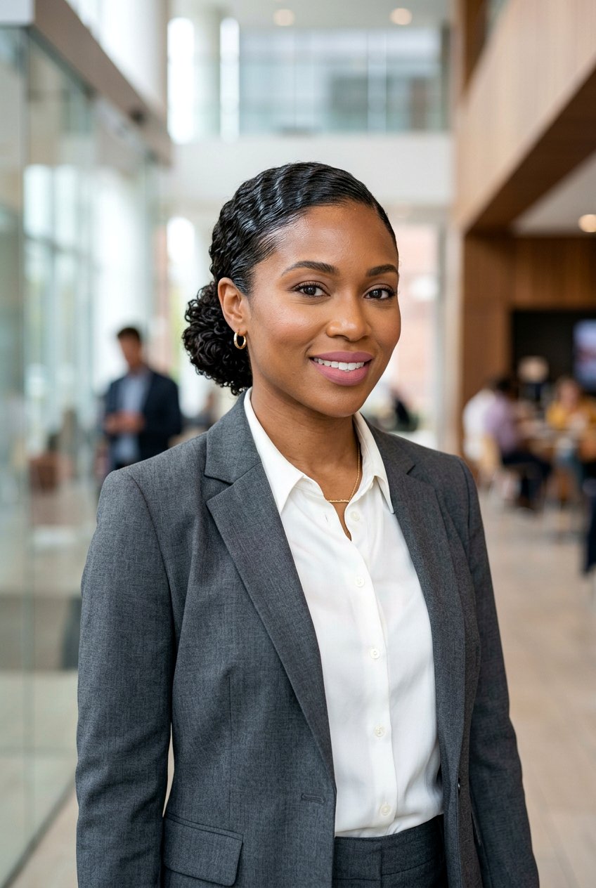 Slicked back curly hair - 20 interview hairstyle for curly hair women - 20 interview hairstyle for curly hair women