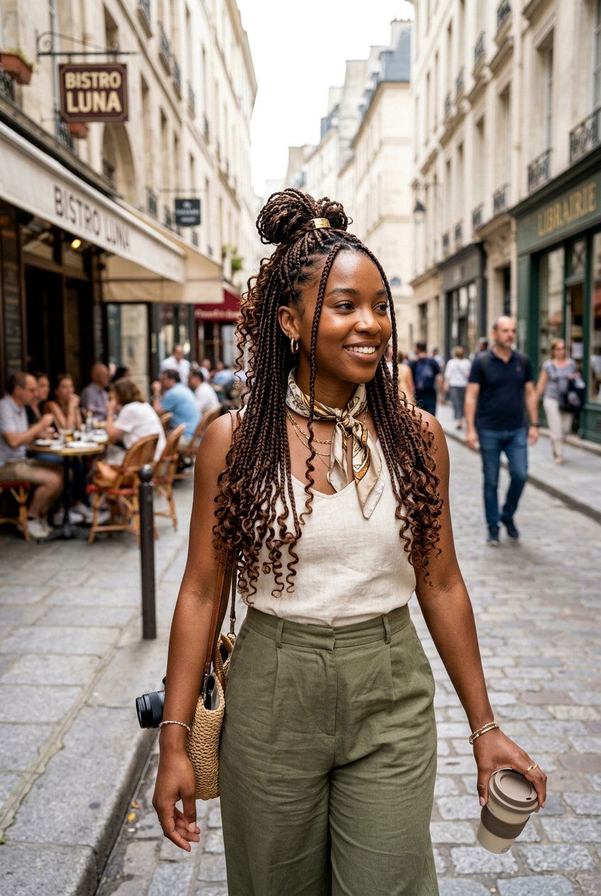 Small Boho Knotless Braids For Vacations - 20 vacation braids hairstyles - 20 vacation braids hairstyles