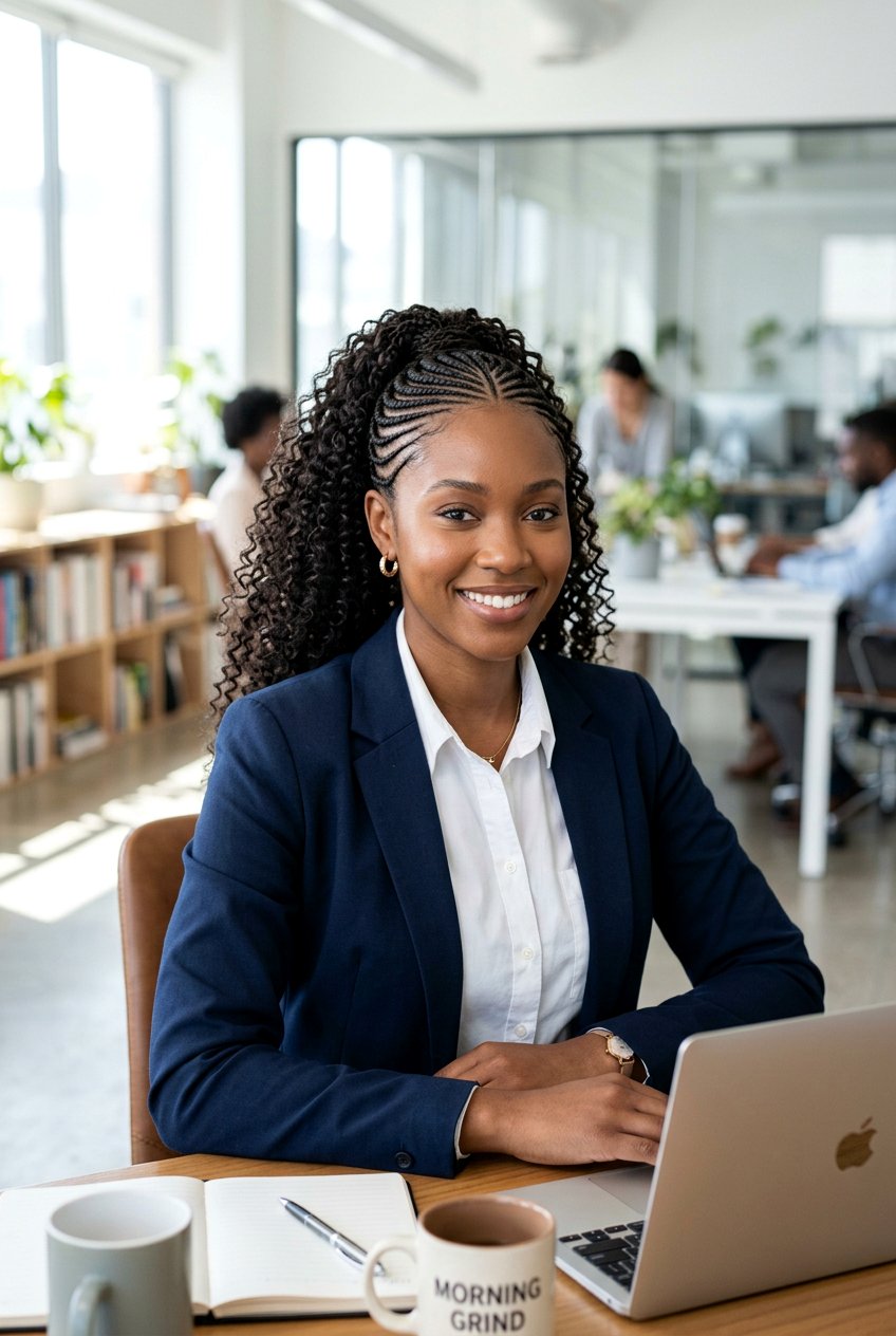 Small Cornrows With Curly Ponytail - 20 cornrows with curly ponytail - 20 cornrows with curly ponytail
