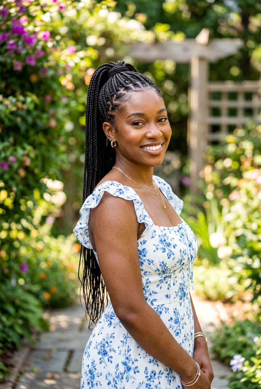 Small Knotless Braids - 20 black women knotless braid ideas - 20 black women knotless braid ideas