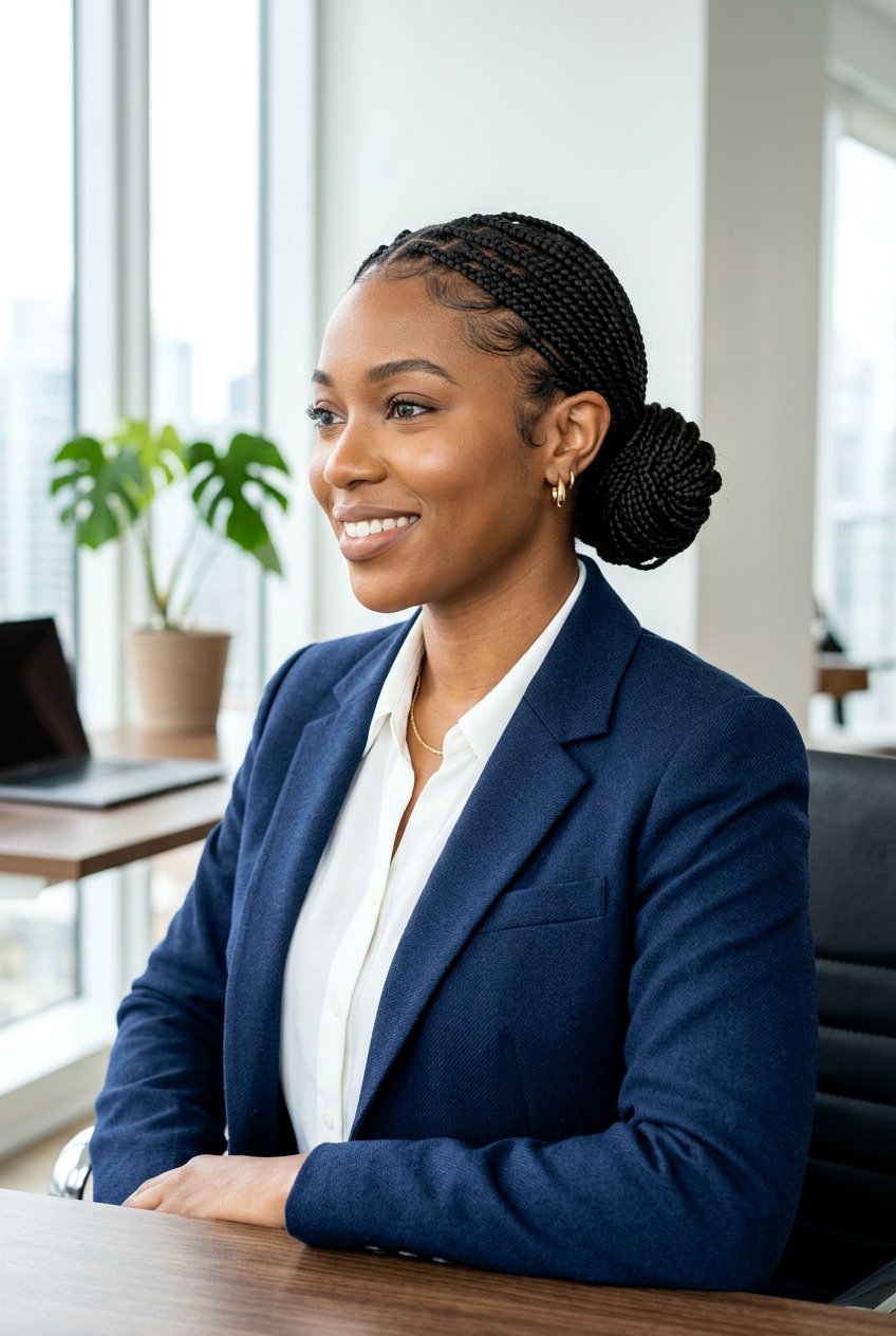 Small Knotless Braids Bun - 20 knotless braids bun for women - 20 knotless braids bun for women