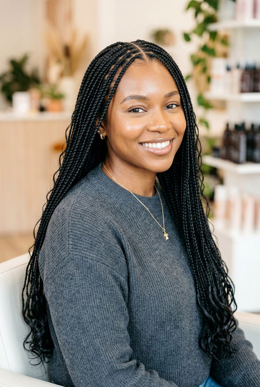 Small Knotless Braids - 20 knotless braids hairstyles - 20 knotless braids hairstyles