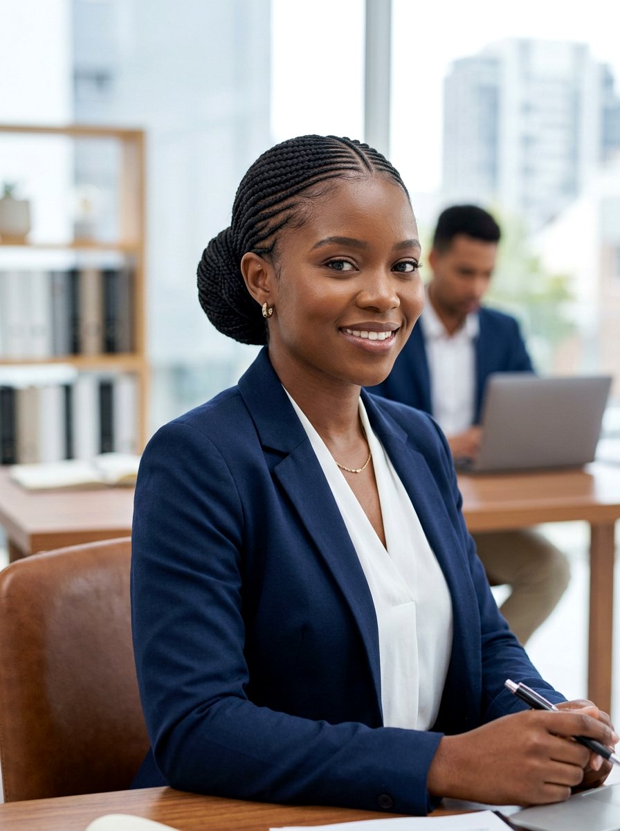Small Stitch Braids Bun - 20 stitch braids into bun - 20 stitch braids into bun