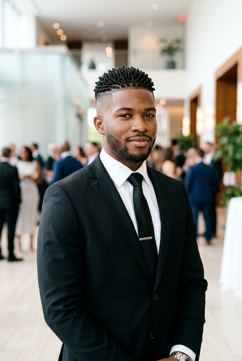 Small Twists Skin Taper Fade - 20 twists with taper fade for black men - 20 twists with taper fade for black men