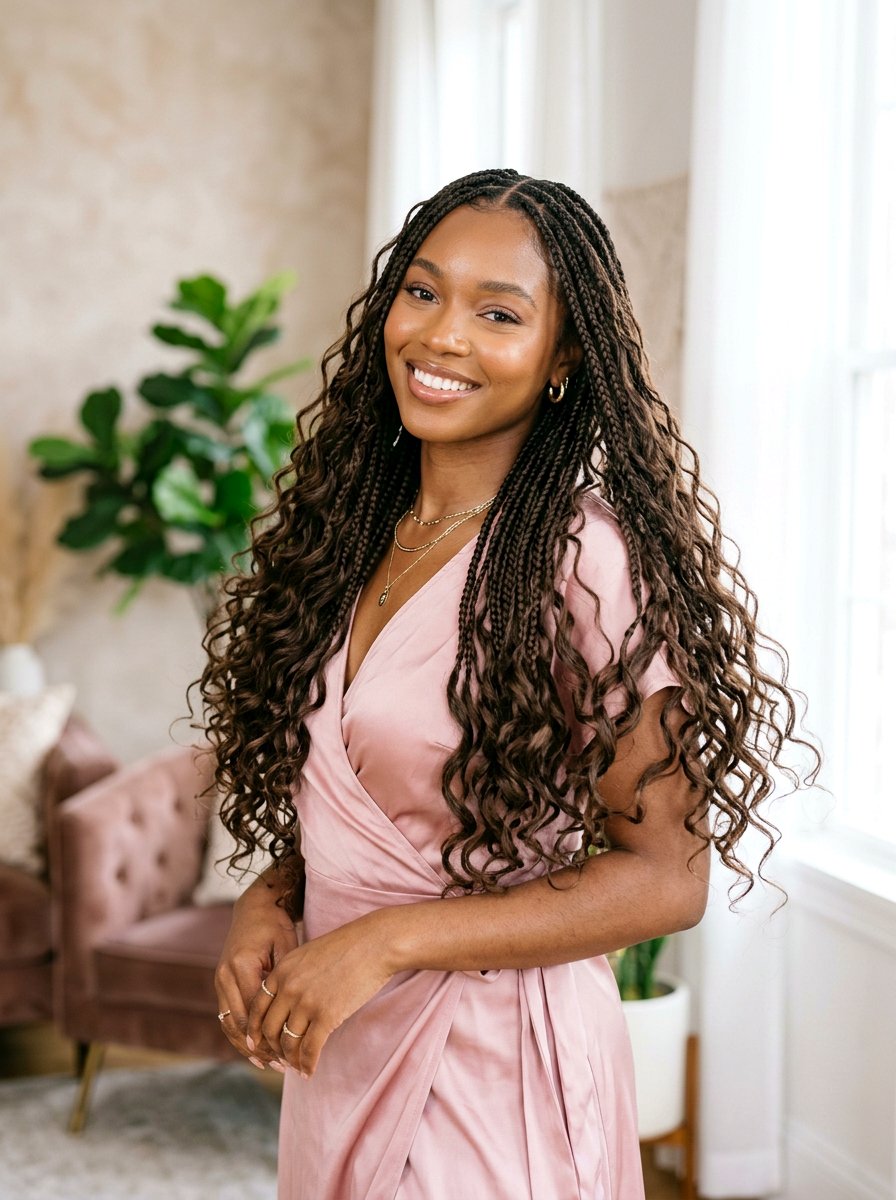 Small goddess knotless braids - 20 small knotless braids hairstyles - 20 small knotless braids hairstyles