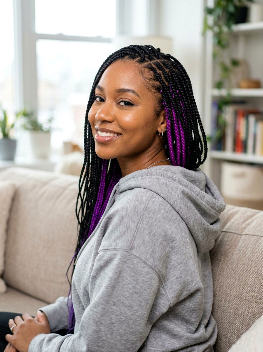 Small knotless braids peekaboo - 20 small knotless braids hairstyles - 20 small knotless braids hairstyles