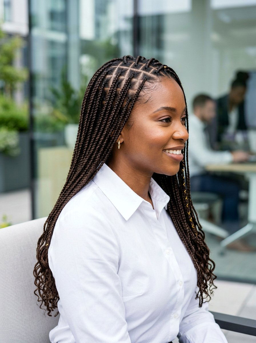 Small knotless braids square parts - 20 small knotless braids hairstyles - 20 small knotless braids hairstyles