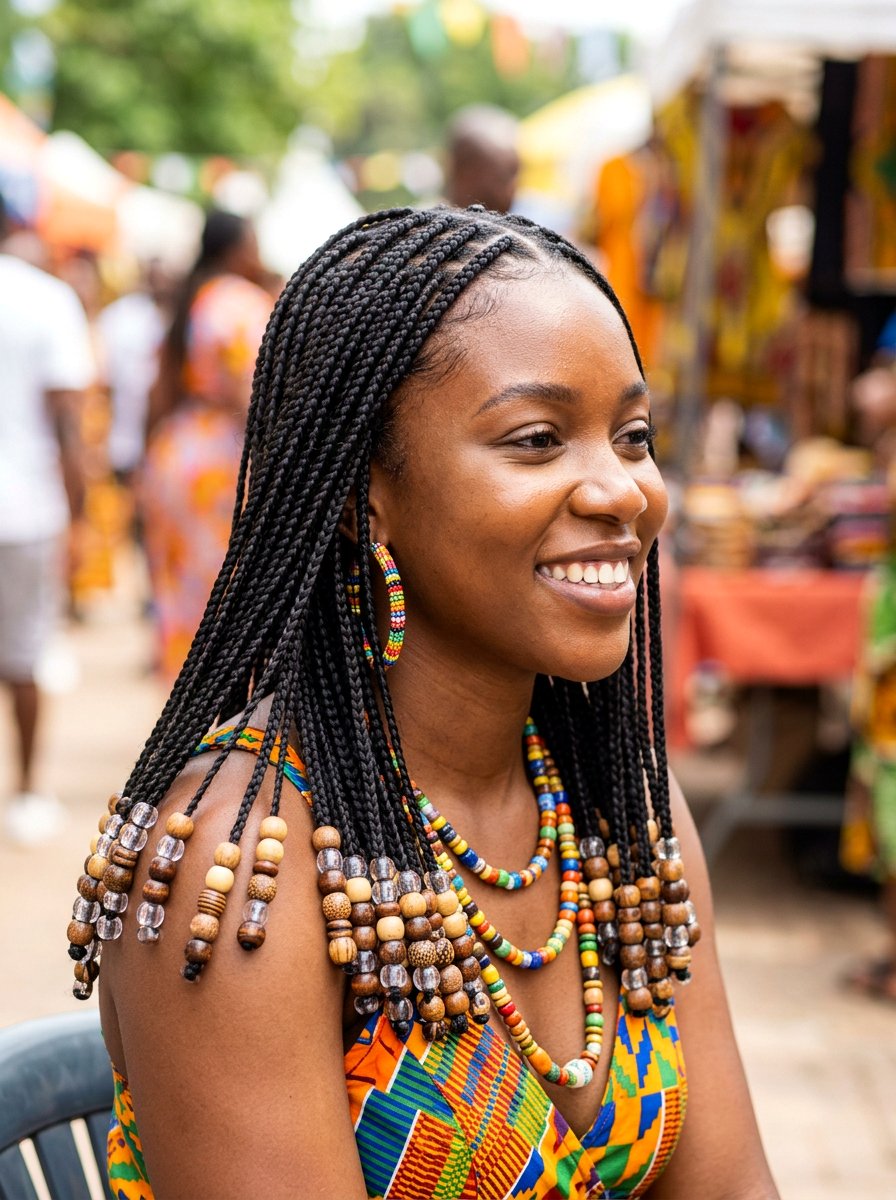 Small knotless braids with beads - 20 small knotless braids hairstyles - 20 small knotless braids hairstyles