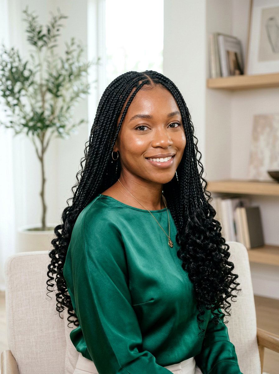 Small knotless braids with curly ends - 20 small knotless braids hairstyles - 20 small knotless braids hairstyles