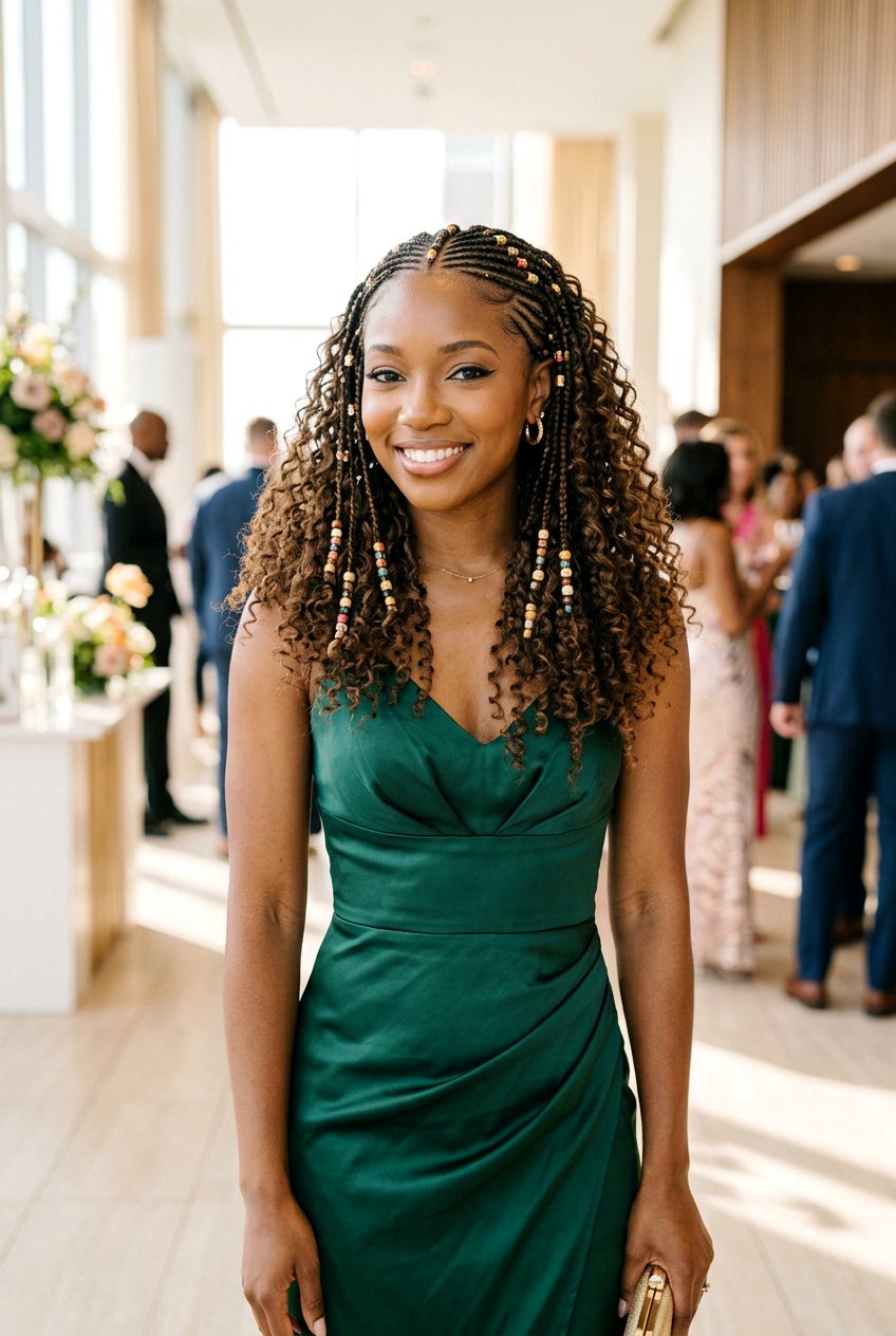 20 Stunning Tribal Braids With Beads And Curls For Women