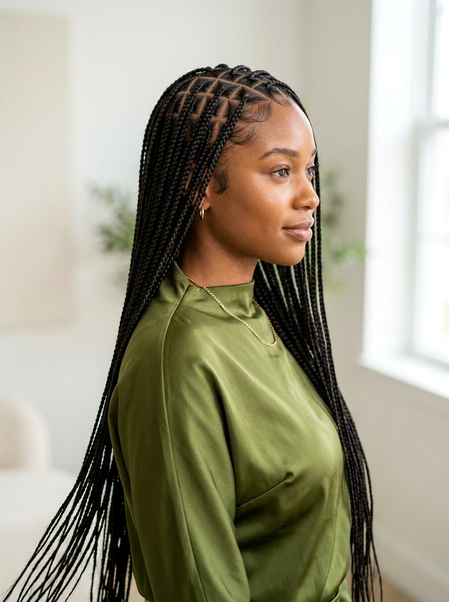 Small waist length knotless braids - 20 waist length knotless braids - 20 waist length knotless braids