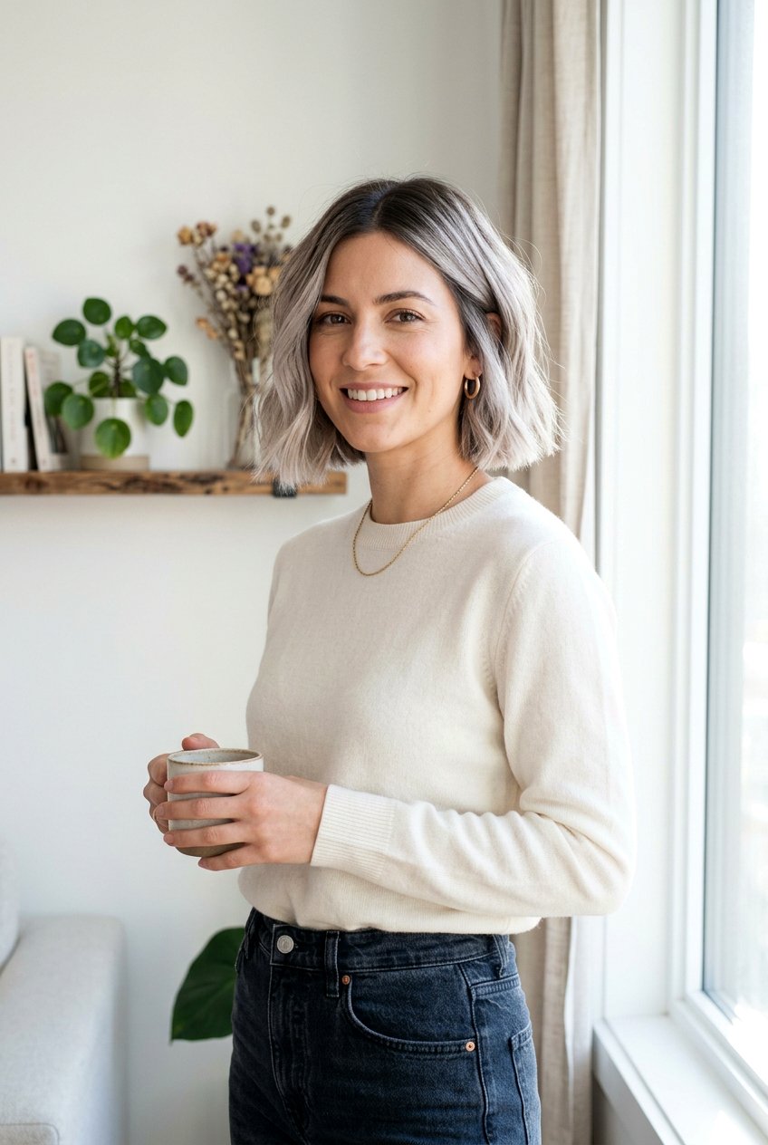 Smoked Marshmallow Bob Haircut - 20 smoked marshmallow hair color - 20 smoked marshmallow hair color