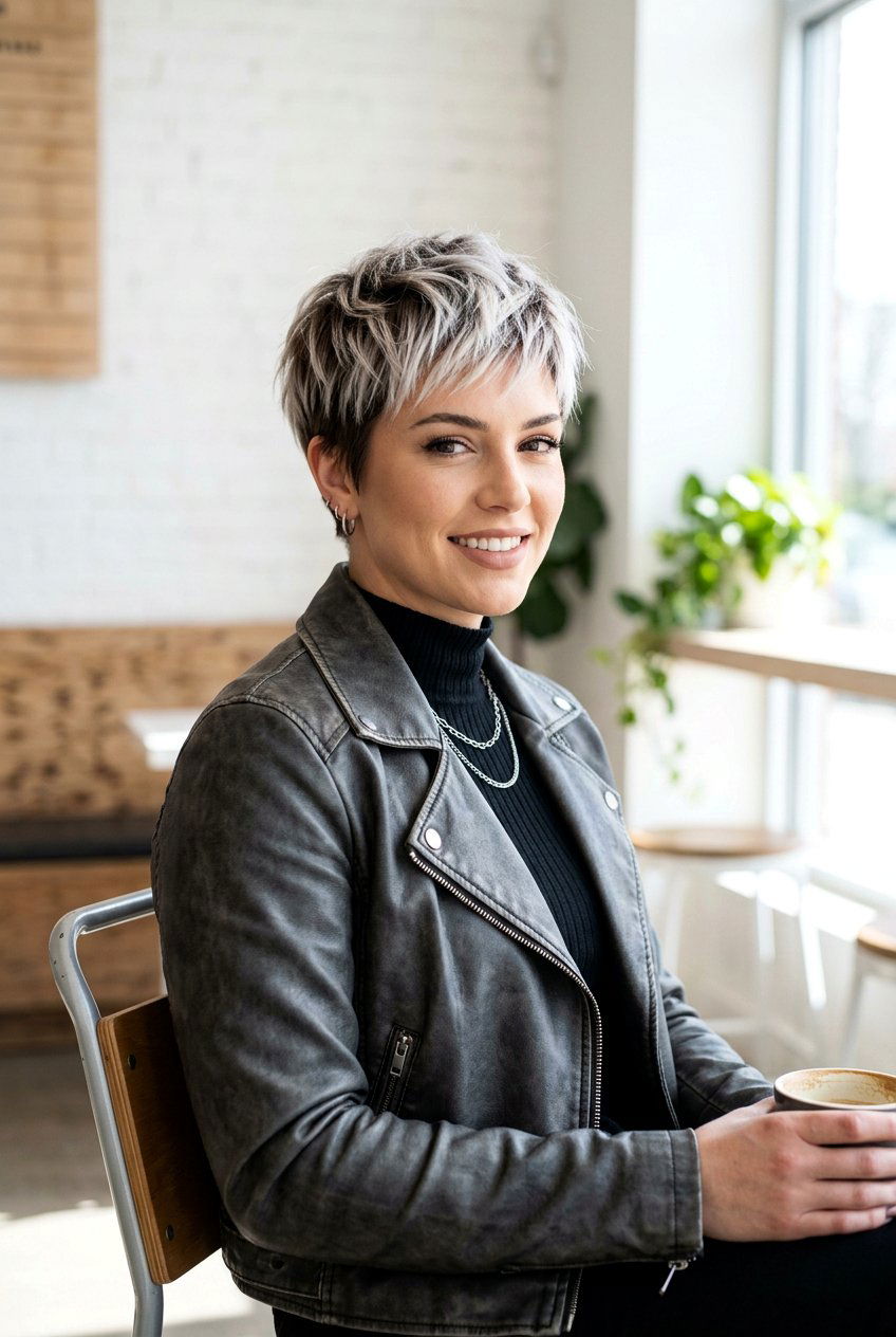 Smoked Marshmallow Pixie Cut Color - 20 smoked marshmallow hair color