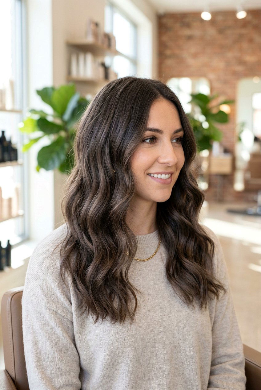 Smokey Brunette Hair - 20 cool toned brunette hair - 20 cool toned brunette hair