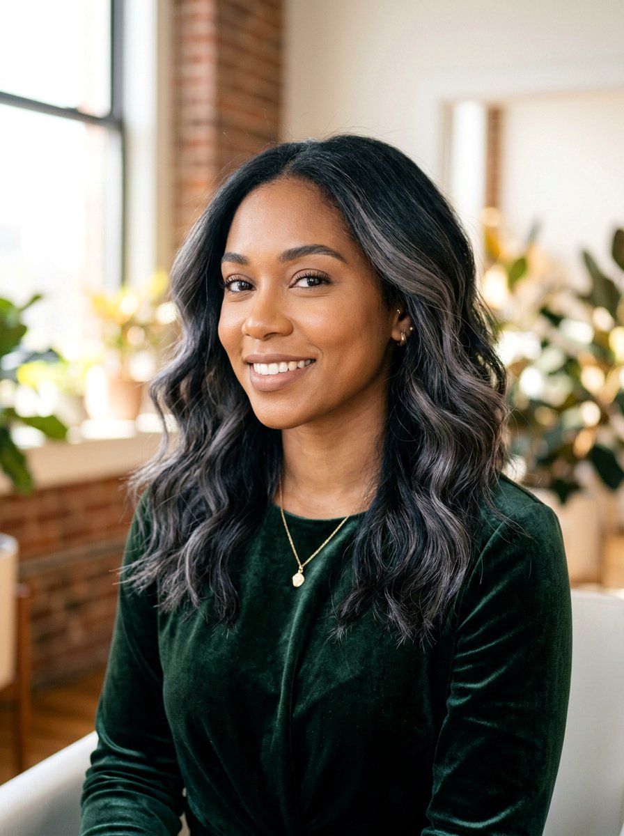 Smokey grey highlights on natural black hair - 20 salt and pepper highlight ideas - 20 salt and pepper highlight ideas