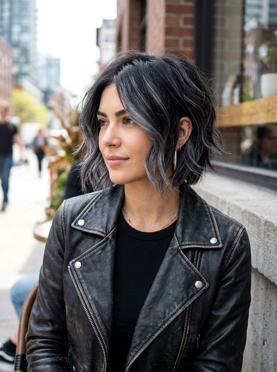 Smokey pearl gray highlights for dark hair - 20 pearl gray highlights for mature hair - 20 pearl gray highlights for mature hair