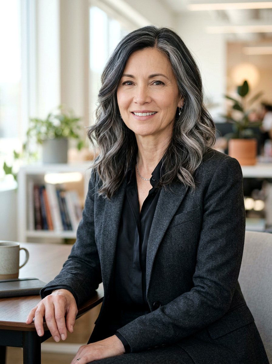 Smoky Ash Balayage For Dark Roots - 20 subtle balayage for mature women - 20 subtle balayage for mature women