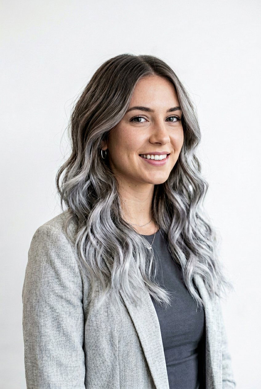 Smoky Ash Blonde to Gray Transition - 20 natural gray transition hair color - 20 natural gray transition hair color